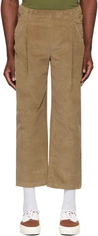 Dime Brown Pleated Trousers In Light Brown