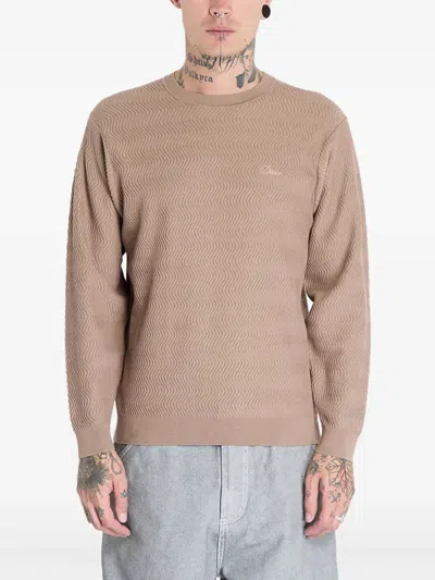 Dime Cable-knit Sweater In Brown