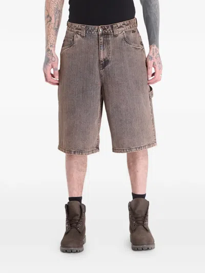 Dime Classic Denim Shorts In Animal Print