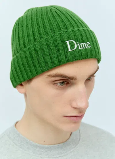 Dime Classic Fold Beanie Hat In Green