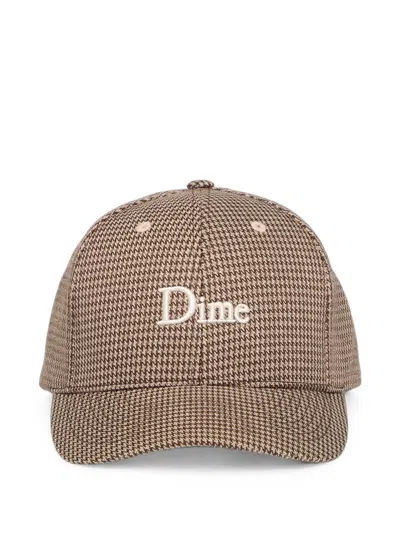Dime Classic Low Pro Houndstooth Cap In Brown