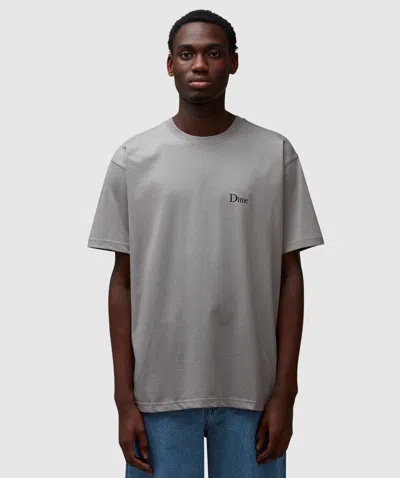 Dime Classic Small Logo T-shirt In Charcoal