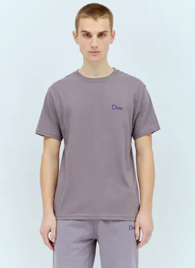 Dime Classic Small Logo T-shirt In Purple