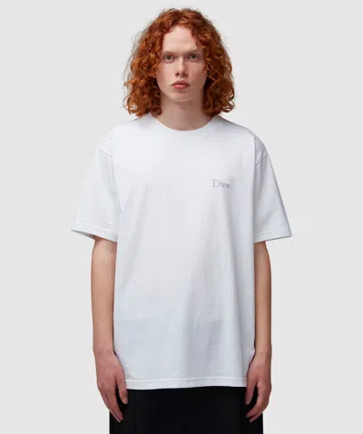 Dime Classic Small Logo T-shirt In White