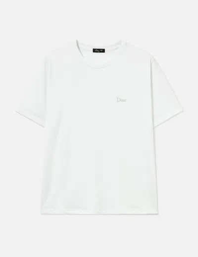 Dime Classic Small Logo T-shirt In White/白色/화이트/ホワイト