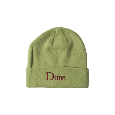 Pre-owned Dime Classic Wool Fold Beanie 'lime' In Green