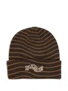 Dime College Wave Beanie Hat In Brown
