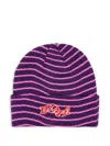 Dime College Wave Cuff Beanie In Purple