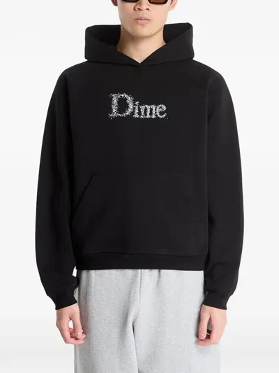 Dime Cotton Hoodie In Black