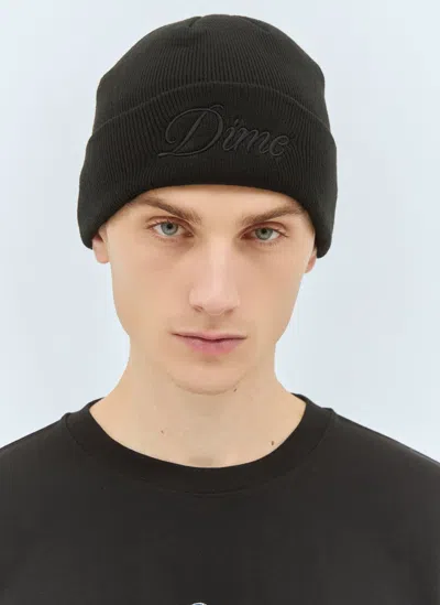 Dime Cursive Beanie Hat In Black