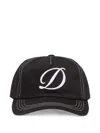 Dime Cursive Denim Cap In Black