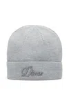 Dime Cursive Fold Beanie In Gray