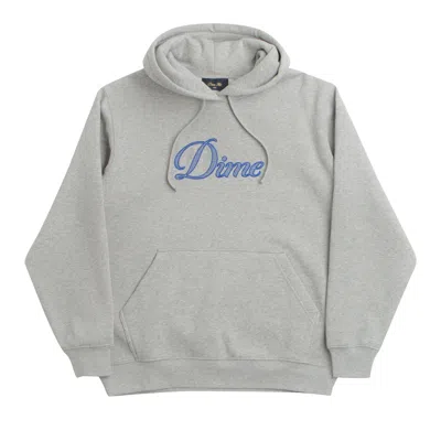 Pre-owned Dime Cursive Logo Hoodie 'heather Grey' | Men's Size S In Gray