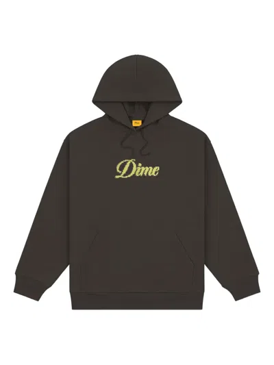 Dime Cursive Pixel Hoodie In Black