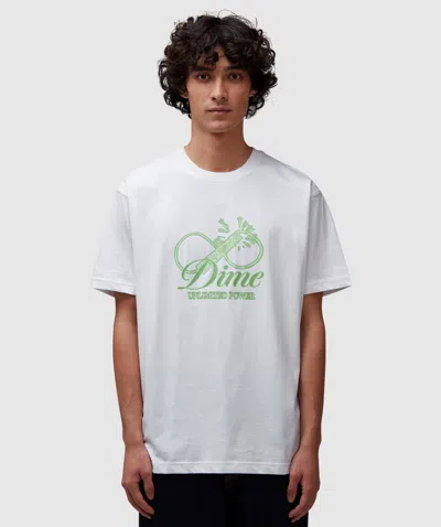 Dime Cursive Power T-shirt In White