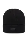 Dime Cursive Rib Beanie Hat In Black