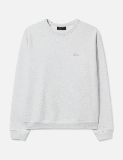Dime Cursive Small Logo Crewneck In Gray