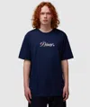 Dime Cursive Snake T-shirt In Navy
