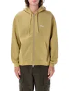 Dime Cursive Zip-up Hoodie In Oak
