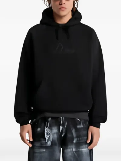 Dime Cursive-logo Hoodie In Black