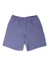 Dime Embroidered-logo Side-split Shorts In Purple