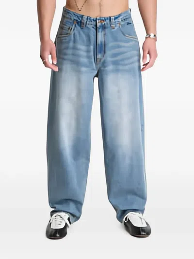 Dime Faded Baggy Jeans In Blue