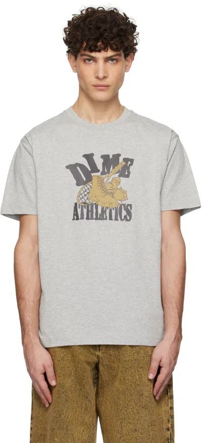 Dime Gray 'athletics' T-shirt In Heather Gray