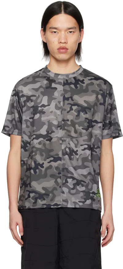 Dime Gray Camo T-shirt In Charcoal