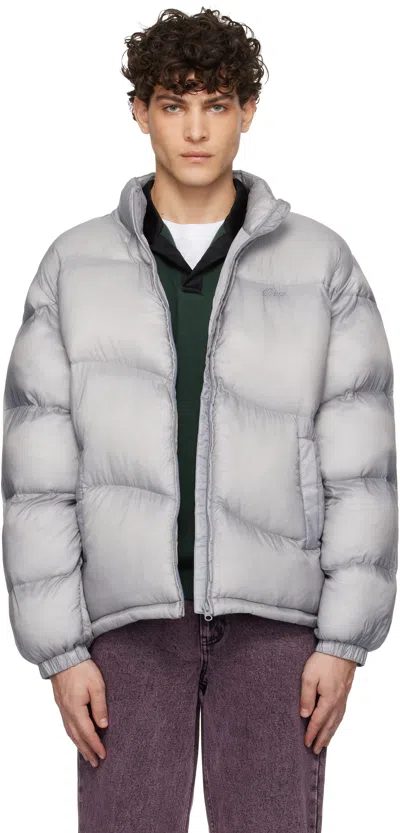 Dime Gray Classic Ripstop Puffer Jacket In Silver
