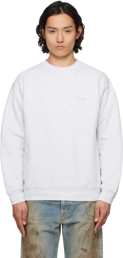 Dime Gray Classic Small Logo Crewneck Sweatshirt In Ash
