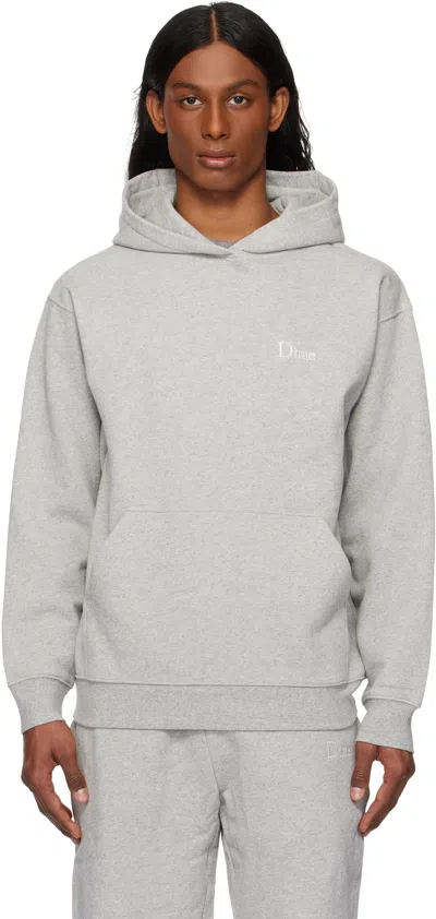 Dime Gray Classic Small Logo Hoodie