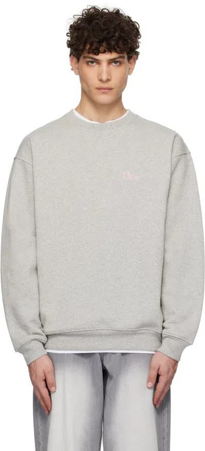 Dime Gray Classic Small Logo Sweatshirt In Heather Gray