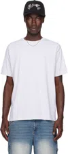 Dime Gray Cursive Small Logo T-shirt In White