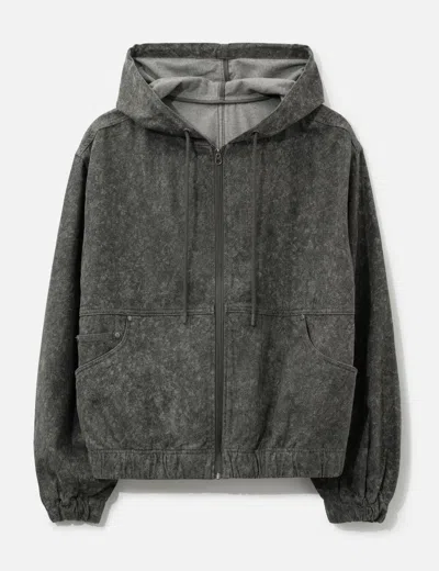 Dime Hooded Denim Jacket In Grey/灰色/그레이/グレー