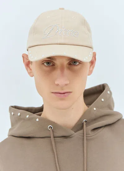Dime Icy Cursive Logo Baseball Cap In Beige