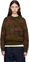 Dime Khaki & Brown Camo Chenille Knit Sweater