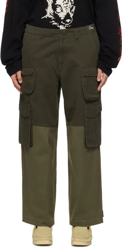 Dime Khaki Fishing Cargo Pants In Olive
