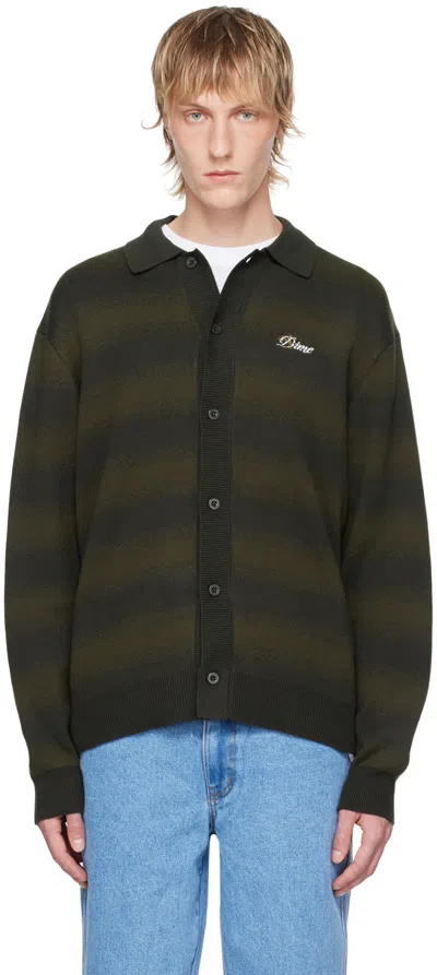 Dime Khaki Haze Cardigan In Olive