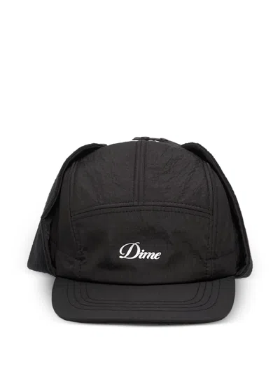 Dime Logo Earflaps Cap Hat In Black