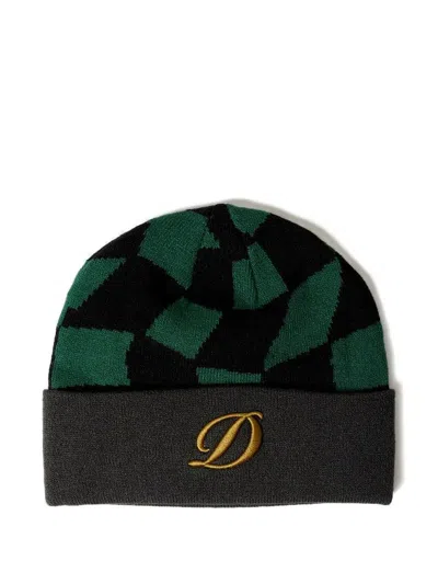 Dime Logo-embroidered Beanie In Green