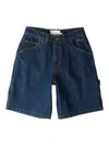 Dime Logo-embroidered Denim Shorts In Blue
