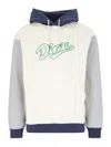 Dime Two Tone Hoodie With Patch Pocket In White