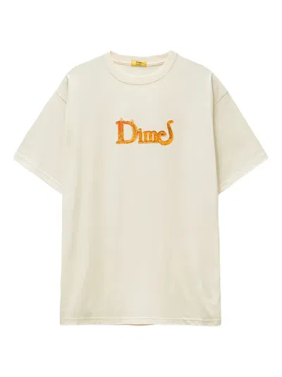 Dime Logo T-shirt In Neutral