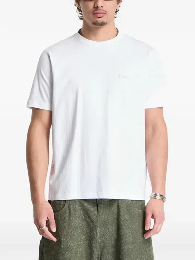 Dime Logo-embroidered T-shirt In Black