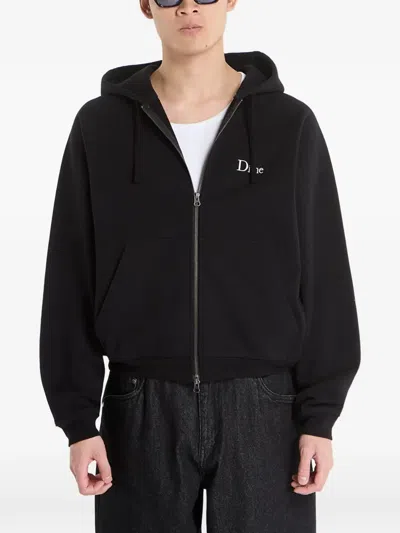 Dime Logo-embroidered Zip-up Hoodie In Multi