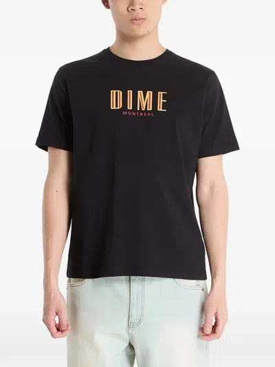 Dime Logo-print T-shirt In Black