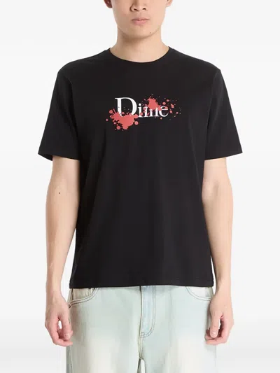Dime Logo-print T-shirt In Black