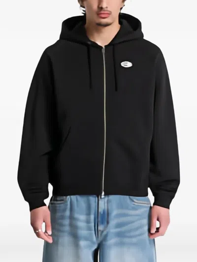 Dime Marathon Logo-patch Hoodie In Black