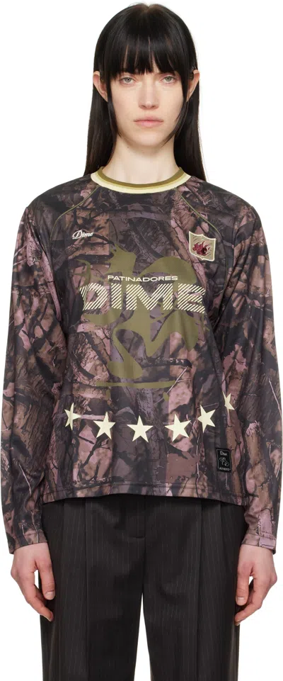 Dime Multicolor Patinadores Jersey T-shirt In Cinnamon