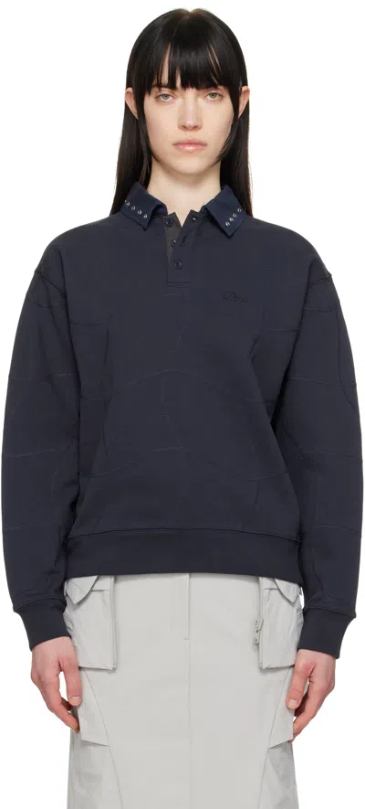 Dime Navy Wave Rugby Polo